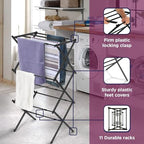 Black+Decker 3 Tier Expandable Collapsing Foldable Laundry Rack - Image 4