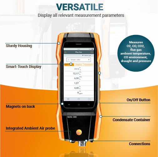 testo 300 Combustion Analyzer HVAC Kit - Image 5