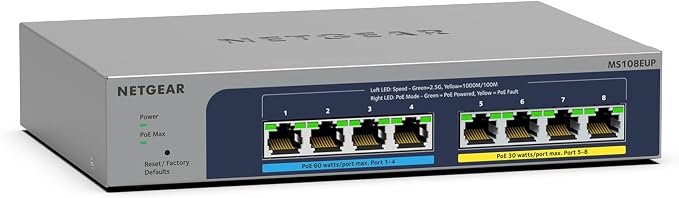 NETGEAR 8-Port PoE Switch, 2.5Gb Switch by NETGEAR