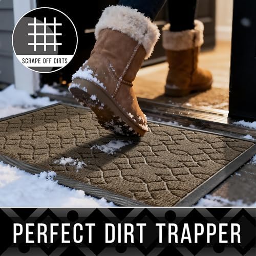 Yimobra Large Door Mat 47x24, All-Season Waterproof Outdoor Doormat - Image 3