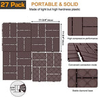 Goovilla Plastic Interlocking Deck Tiles, 27 Pack 12"x12", Dark Brown - Image 3