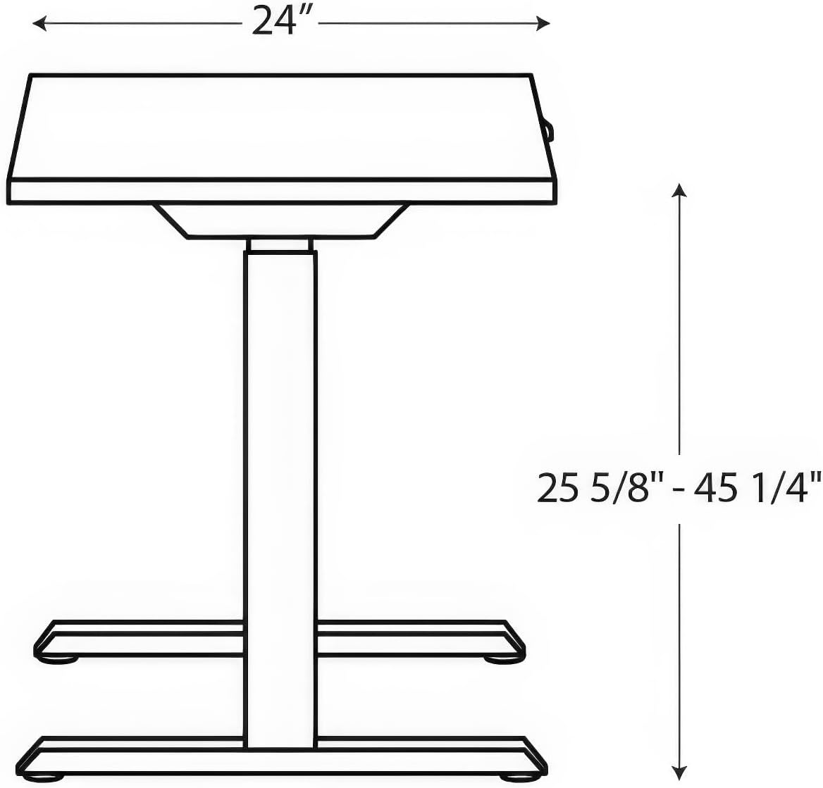 HON Coze Electric Standing Desk Adjustable Height, Coordinate Height Adjustable Desk, 54", White Top, Black Base