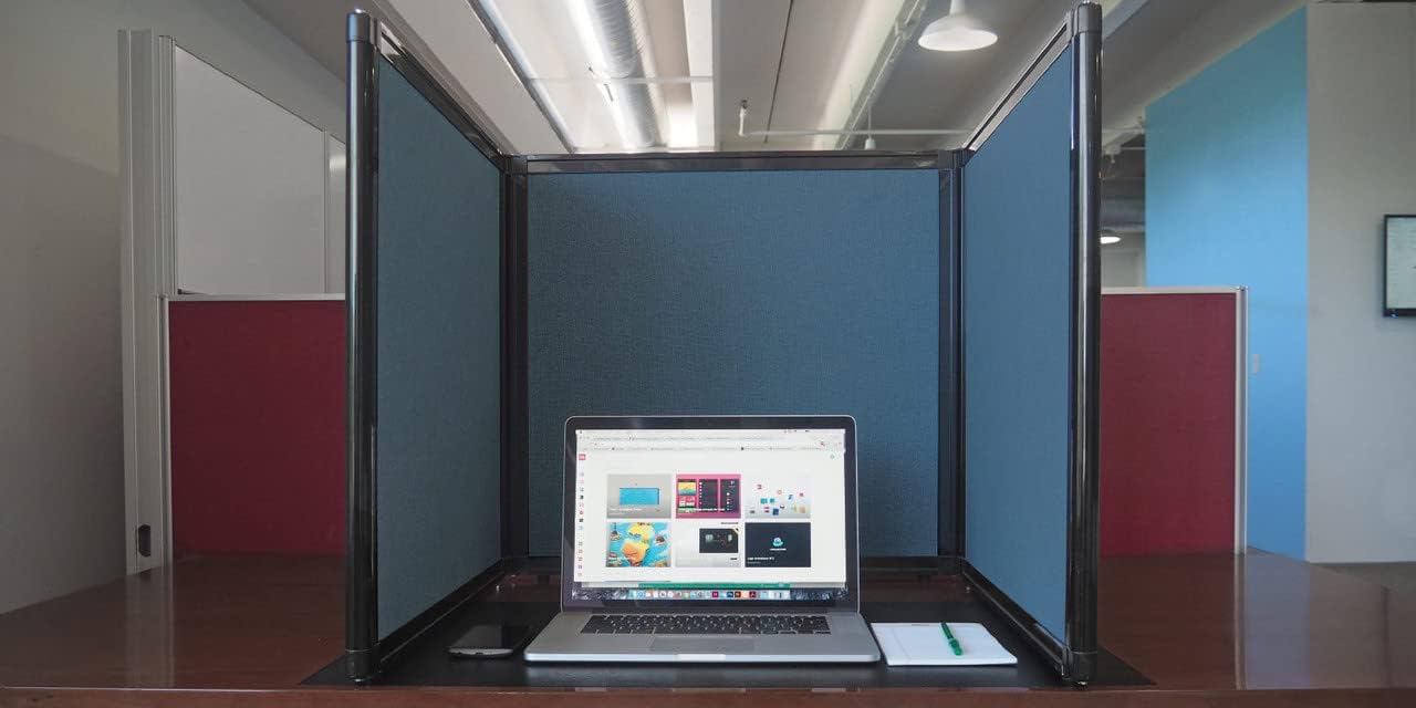 Versare Folding Tabletop Display | 3-Panel Partition | Lightweight Portable Workspace Divider | Latte 78" x 36"