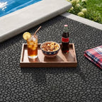 BEEFURNI Plastic Interlocking Cobbled Stone Tile by BEEFURNI