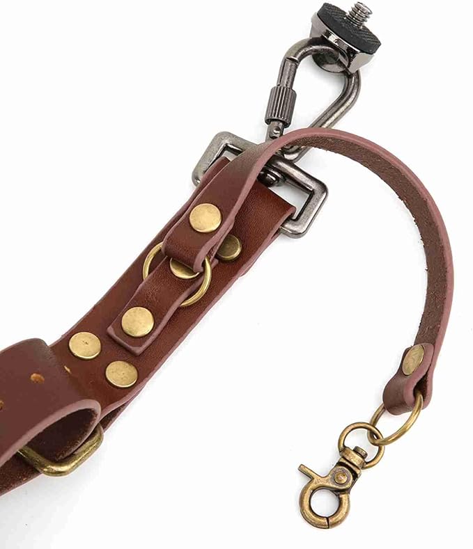 Dual Camera Harness & Leather Shoulder Strap Comfortable Carry - Image 7