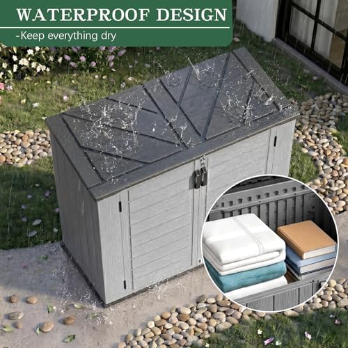 Outdoor Storage Shed Resin Waterproof Storage Cabinet - Image 3