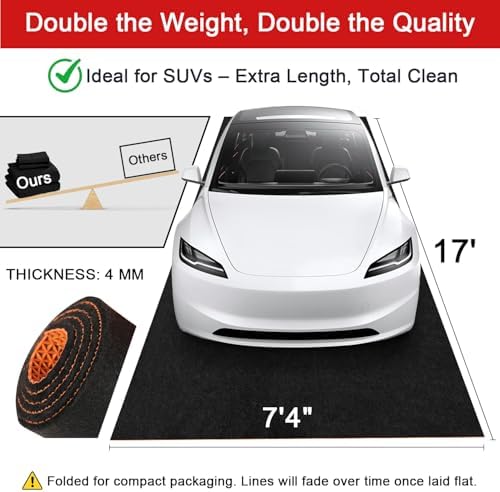 Heavy-Duty Garage Floor Mat 17' x 7'4" - Image 2