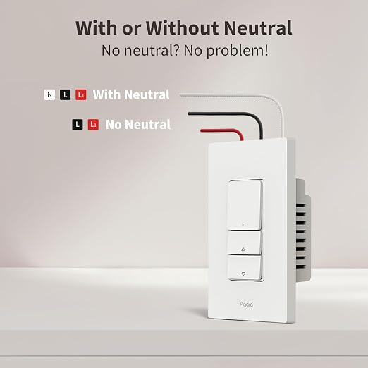Aaqara Smart Dimmer Switch H2, 2-in-1 Neutral, Thread/Zigbee Support, Silent - Image 3