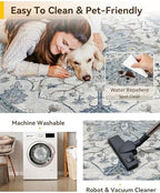 RELEANY Washable Area Rug, Round 4ft - Image 4