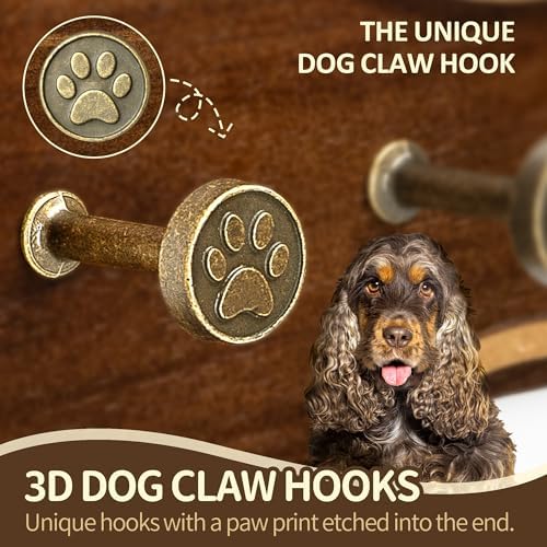 MTERSN Acacia Wood Dog Leash Holder - Image 5