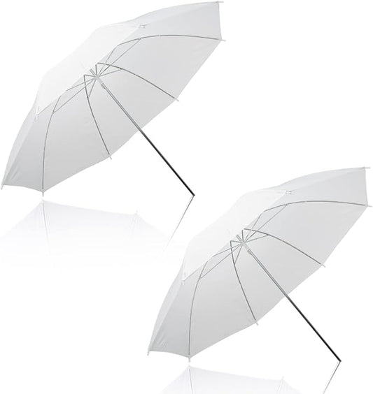 2 Pack Photography Umbrella Lighting Kit, 2 * 43inch Translucent White Soft by soonpho