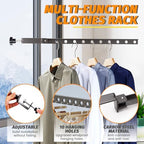 Clamp-on Clothes Drying Rack, No-Drill Foldable Laundry Drying Rack Clothing - Image 3