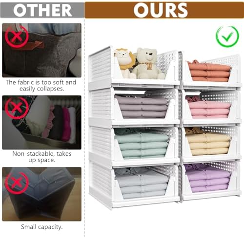 5 Pack Closet Organizer Basket, Closet Organizers and Storage - Image 3