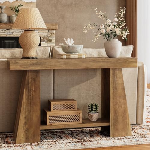 47.24" Farmhouse Entryway Console Table, Narrow Sofa Table Behind Couch - Image 6