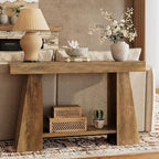 47.24" Farmhouse Entryway Console Table, Narrow Sofa Table Behind Couch - Image 6