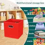 Black Foldable Storage Cubes Bins, Fabric Storage Box Cubes Organizer Baskets - Image 3