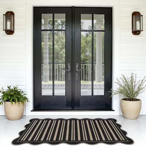 Striped Easy Jute Outdoor Patio Rug, 3x5 Washable Rugs - Image 7