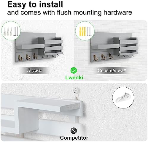 Lwenki Mail Organizer for Wall Mount – Key Holder - Image 6