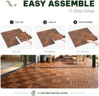 Acacia Interlocking Deck Tiles, 12 Slats - Image 3