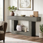 Tribesigns 63" Console Table, Farmhouse 2-Tier Entryway Table - Image 4