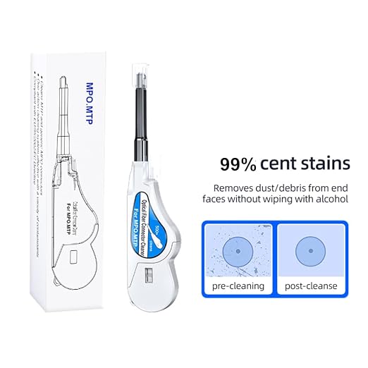 Fiber Optic Cleaner for MTP/MPO Connector, Over 500 Times Cleans, Fiber Endface - Image 2