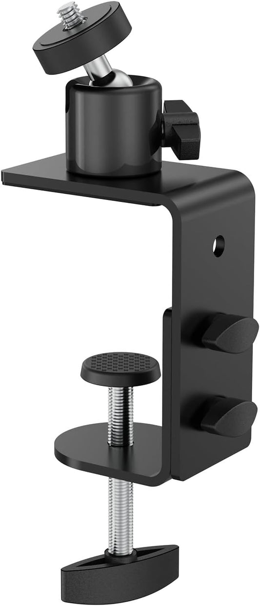 C-Clamp Mount with Mini Ball Head Mount, 1/4 Screw Mount Adapter Camera Clamp by RichBird