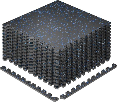 SUPERJARE 0.79'' Extra-Thick 12 Pcs 48 Sq Ft Exercise Equipment Mats by SUPERJARE