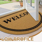 OLANLY Half Circle Door Mat 30x17, Low Profile Doormat - Image 3