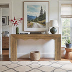 Tribesigns 63" Farmhouse Console Table, Wooden Couch Table Behind Sofa - Image 6