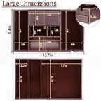Baoyun Valet Tray for Men, 2 Layers Nightstand Organizers for Men and Women - Image 6