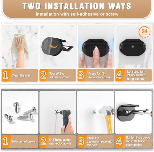 Niunuerga 36 Pack Adhesive Hat Hooks - Image 6
