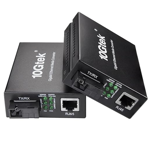 BiDi Gigabit Single Mode SC Media Converter, 10/100/1000M Fiber to Ethernet by HiFiber