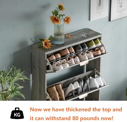 Shoe Cabinet Storage, Modern Freestanding Organizer - Image 3