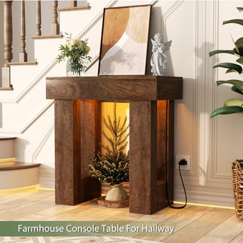 Unikito 32" Entry Table with Sensor Light & AC Outlets with USB-C Ports - Image 6