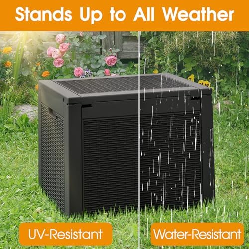 KAMABOKO Outdoor Storage Box, 30 Gallon Deck Box Outdoor Waterproof Small - Image 3