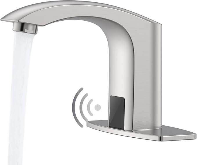 Touchless Bathroom Sink Faucets, Brushed Nickel by Greenspring