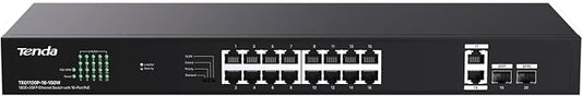 Tenda 20 Port Gigabit PoE Switch | Rackmount PoE Ethernet Switch | 16*PoE+ Port by Tenda