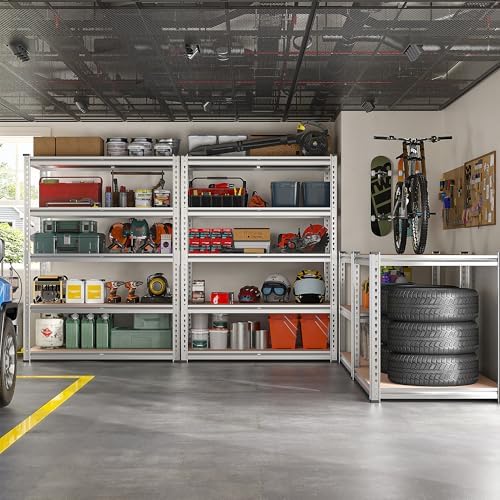 REIBII Galvanized Garage Shelving, 5-Tier Metal Rack - Image 2