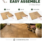 Acacia Interlocking Deck Tiles, 6 Slats - Image 4
