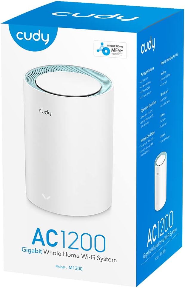 Cudy AC1200 Gigabit Whole Mesh WiFi System, Dual Band, WiFi Extender, High Gain - Image 10