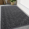 Smiry Front Door Mat Outside Entrance, Low Profile Rubber Doormat by Smiry