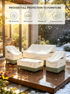 Rileytee Patio Furniture Set Covers Waterproof 4Pcs - Image 7
