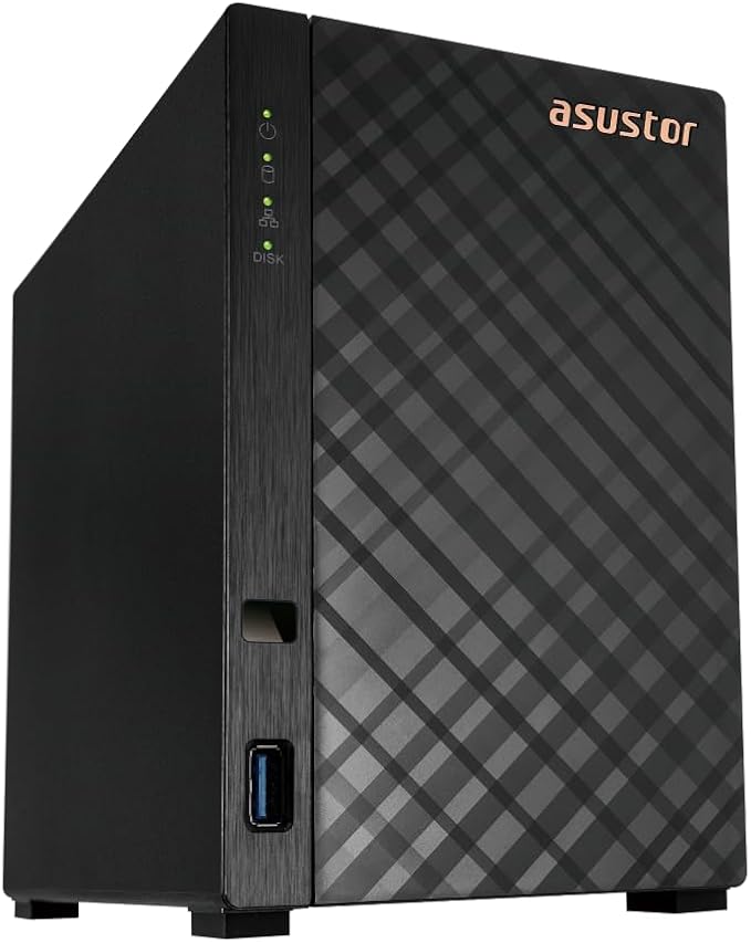 Asustor Drivestor 2 Gen 2 AS1202T 2-Bay NAS Storage, Quad-Core 1.7GHz CPU by Asustor
