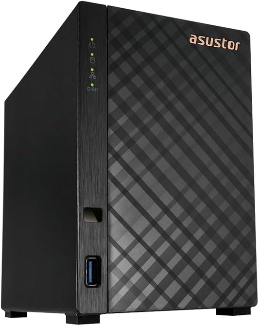 Asustor Drivestor 2 Gen 2 AS1202T 2-Bay NAS Storage, Quad-Core 1.7GHz CPU by Asustor