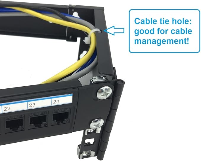 2U 19-inch Hinged Wall Mount Patch Panel Bracket- 6-inch Deep Foldable - Image 3