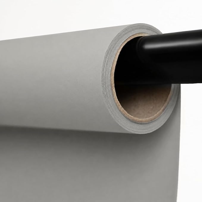 Kate Seamless Paper Backdrop for Photography Light Gray Photo Backdrop Paper by KateBackdropforPhotography