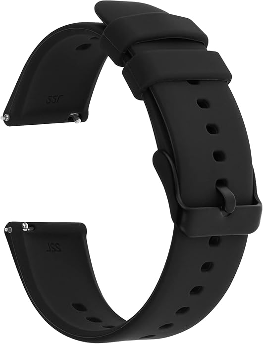 TIESOME Silicone Watch Bands, Quick Release Waterproof Soft Rubber Replacement by TIESOME
