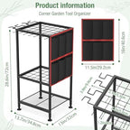 Garden Tool Organizer, Metal Yard Tool Organizer, Holds 50 Long-Handled - Image 2