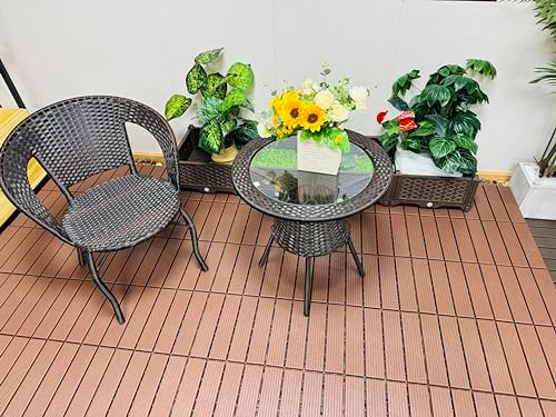 Plastic Interlocking Deck Tiles, 44 Pack Patio Deck Tiles, Patio Floor Decking - Image 7
