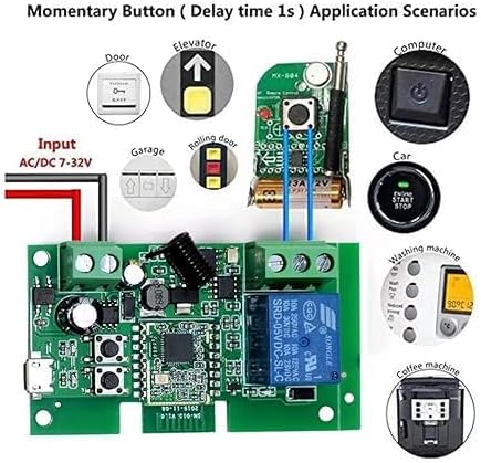 Zigbee 1CH DC 7-32V USB 5V Relay Smart Switch Module， Wireless APP Remote - Image 3